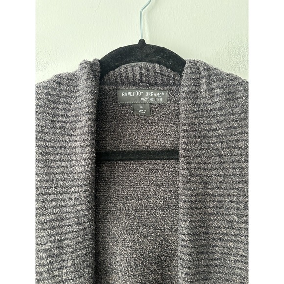 Barefoot Dreams Women's Sweater Cozychic Lite Circle Cardi Wrap Grey Brown Sz M - Picture 5 of 10